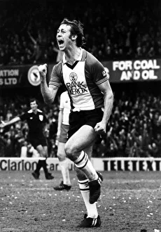 00241 Prints: Charlie George Football Player for Southampton FC February 1981 celebrates after