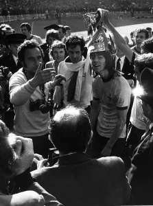 Charlie George winning goal scorer for Arsenal in 1971 FA Cup final with George