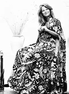 Floral Prints: Charlotte Rampling - August 1972 an expectant mother relaxing at her London home