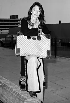 00110 Prints: Charlotte Rampling seen here at London Airport 16th April 1976 Local Caption