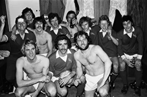 00571 Prints: Charlton Athletic celebrate their promotion to Division One in the dressing room
