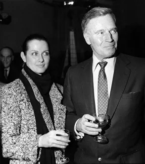 Charlton Heston. Actress Veronica Hamel of Hill Street Blues