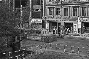 Checkpoint Charlie crossing point in the Berlin Wall located at the junction of