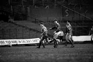 Chelsea 2 v. Leicester 2. Division One Football February 1986 LF18-04-033