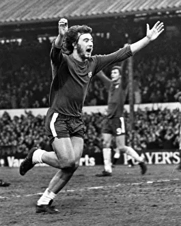 Chelsea v. Manchester United Alan Hudson after scoring Chelseas first
