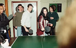 Cher, American singer and actress, at the Look Ahead hostel project in Dock Street