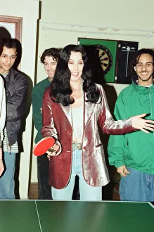 01399 Prints: Cher, American singer and actress, at the Look Ahead hostel project in Dock Street