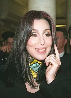 Images Dated 6th January 1999: Cher singer is pictured at the Harrods sale