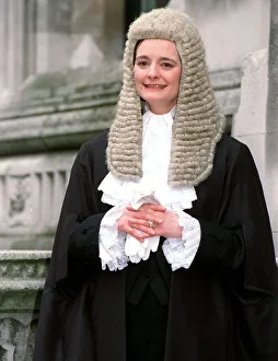 Cherie Blair (Cherie Booth) wife of Labour Leader Tony Blair after being sworn in as a