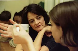 00184 Prints: Cherie Blair wife of the Labour Leader Tony Blair visits the Depaul centre for