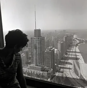 Chicago skyline, June 1969 View from the 49th floor of the new John Hancock Centre