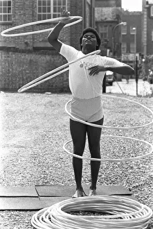 Gymnastics Prints: Chico Johnson 24 year old from California August 1983 world record holder for twirling 77
