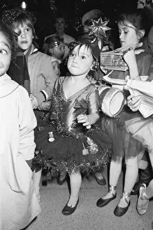 One of the child dancers at the Broad Street Shopping Centre waiting to perform