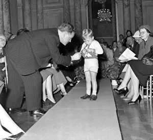 Wool Prints: Child model Andrew-Mole Harrison seen here at the Wool fashion show