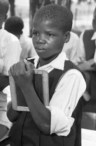 Children attending the mission school in the Langa township close to Cape Town