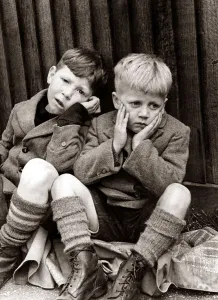 Emotions Prints: Children - Barnardos Orphanage Two boys from the home waiting for the results of