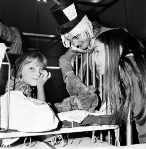 Children of Booth Hall Hospital meet character from Alice in Wonderland: Janet Harrop, 5