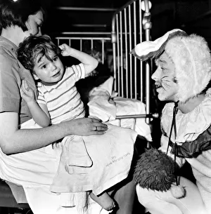 Children of Booth Hall Hospital meet character from Alice in Wonderland: Stephen Gill