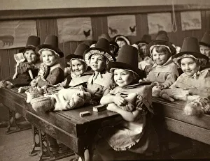 Children in this Cardiff school celebrate St Davids Day by wearing national dress