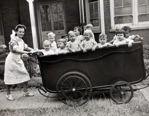Nursery Prints: To give the children changes of scene, matron of the East Ham childrens home has devised