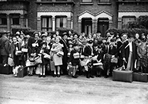 Outbreak Prints: Children evacuated from London during World War II. Circa 1939
