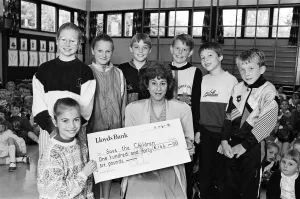 00625 Prints: Children helping children... Highburton First School pupils who raised &pound