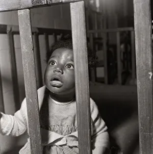 Nursery Prints: Children at the LCC day Nursery Coldharbour Lane South London. 1954