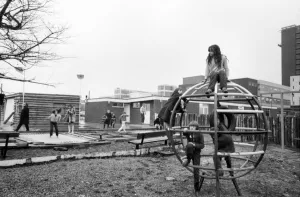 Children playing in the adventure playground at Basildon town centre