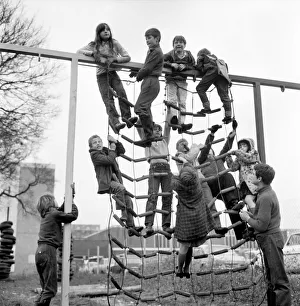 Children playing in the adventure playground at Basildon town centre
