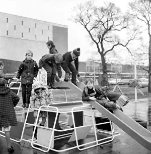 Children playing in the adventure playground at Basildon town centre
