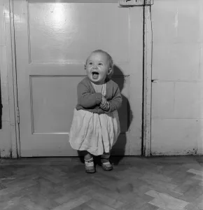 Toddlers Prints: Children playing at a day nursery in Leeds November 1952 C5623-002