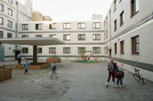 Children playing in Hamburg, West Germany November 1989