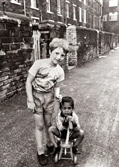Children Playing - June 1978 Street Scene - Bradford Yorkshire young white