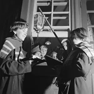 Lantern Prints: Children singing Christmas carols at the National Childrens home in Harpenden