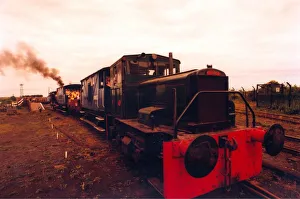 Children from Sunningdale School, Sunderland on a steam locomotive at Bowes Railway