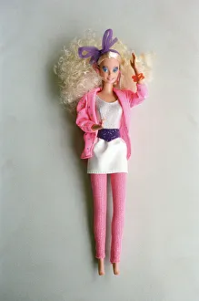 Toys Prints: Childrens Barbie doll. Hot Rockin Fun Barbie & Rockers range. 26th March 1988