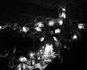 Childrens Birthday party in the Chislehurst Caves Circa January 1954