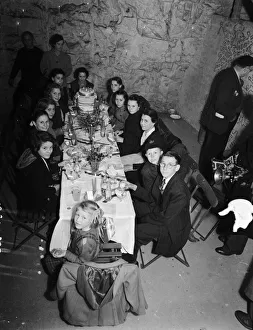 Childrens Birthday party in the Chislehurst Caves Circa January 1954