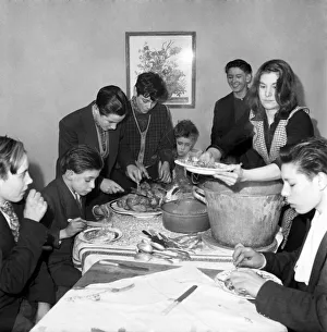 Childrens Party given by M. R Copping. Dinner is served as the children gather