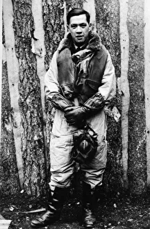 A Chinaman training as an Air gunner in The Royal Airforce. He is un named