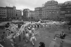 Chinese New Year Celebration Trafalgar Square London February 1977 140ft Chinese