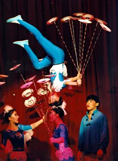 Chinese State Circus performers on stage at the Tyne Theatre in Newcastle