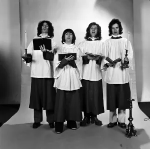 01088 Prints: Choir service for Slade (Don Powell, Dave Hill, Noddy Holder and Jim Lea