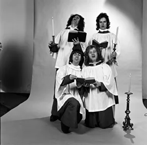01088 Prints: Choir service for Slade (Don Powell, Dave Hill, Noddy Holder and Jim Lea