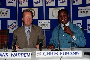 00130 Prints: Chris Eubank Boxing June 98 At press confrence with his promoter Frank Warren