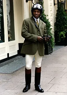 Chris Eubank Boxing In his riding outfit as he turned up for a press conference