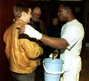Chris Eubank Boxing takes donations from TV crew for his Moss Side Schools Fund