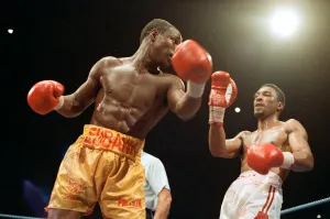 Chris Eubank vs Michael Watson for the WBO middleweight title at Earls Court Exhibition