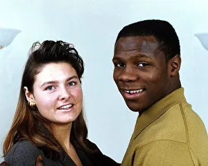 Chris Eubank World Boxing Organisation WBO Super Middleweight Champion with wife Karron