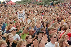 00969 Prints: Chris Evans, DJ on Radio One, presents the Radio One Roadshow from Tenby in South Wales